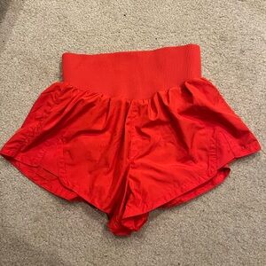Free People Movement The Way Home lined shorts red small
